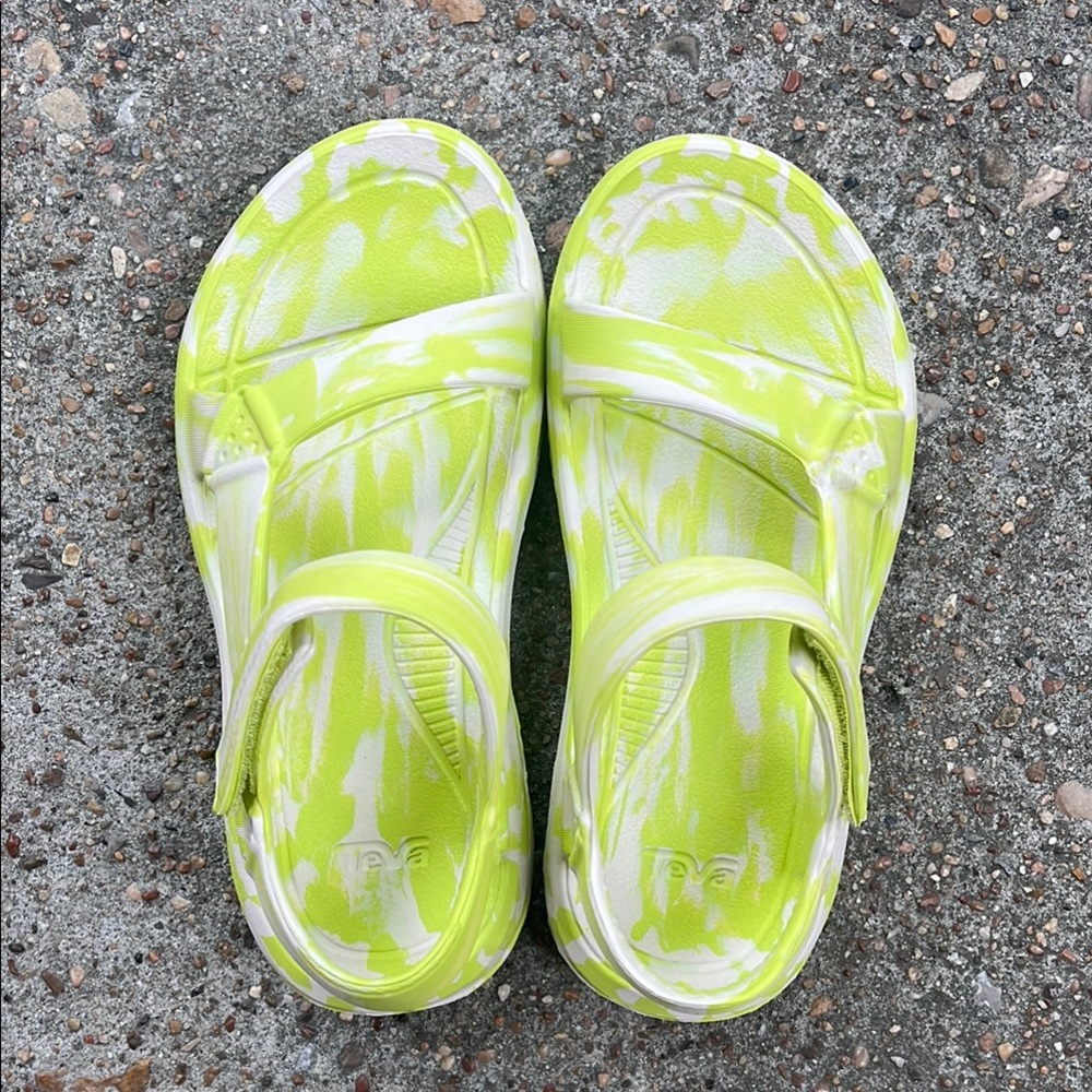 Teva Neon Lime Women's Sandals EUC